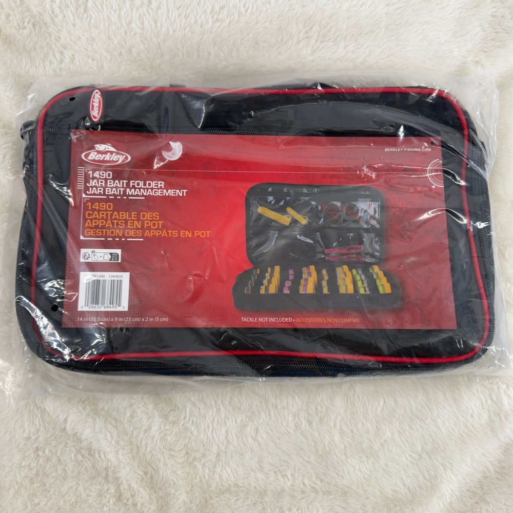 Berkley 1490 Jar Bait Folder Management Tackle Bag Black Red